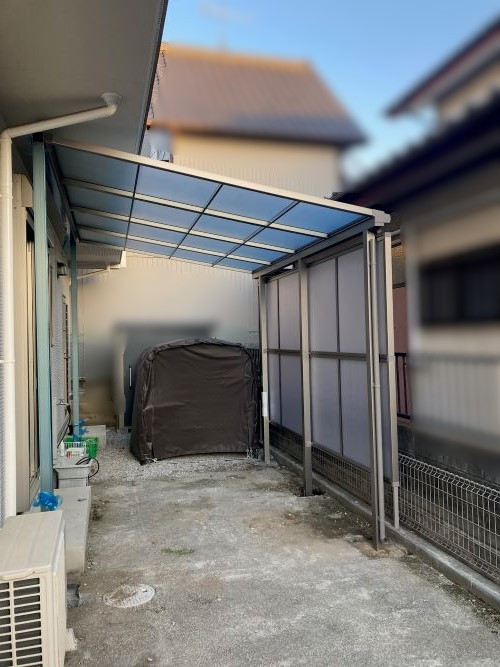 まどありー。太田店のテラス屋根設置の施工後の写真1